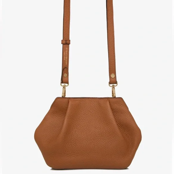Strathberry Osette Crossbody Bag Grain Tan Pristine Minimalist - Picture 3 of 14